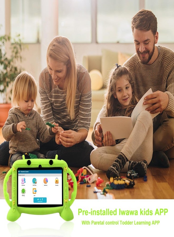 MengDash Kids Tablet, 7 inch Tablet with Case for Kids 2-10, Educational Learning Toddler Tablet Android 11, 3GB RAM+32GB ROM Storage, WiFi，Bluetooth，with Google Play YouTube, Baby Girl boy Present（Green） - Image 5